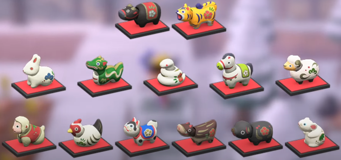 Animal Crossing New Horizons Zodiac Figurines (Zodiac Animal Items)