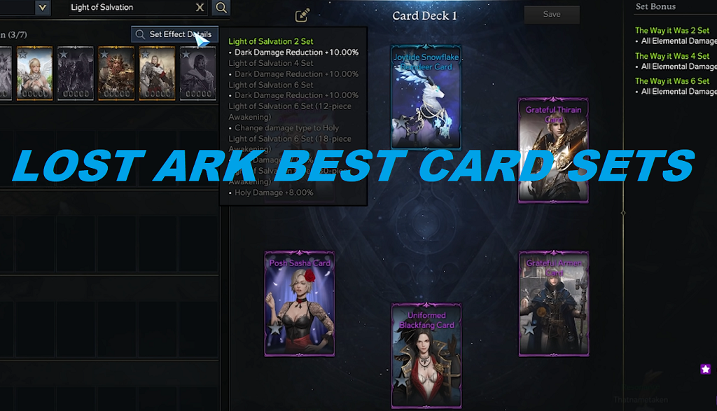 Lost Ark Best Card Sets