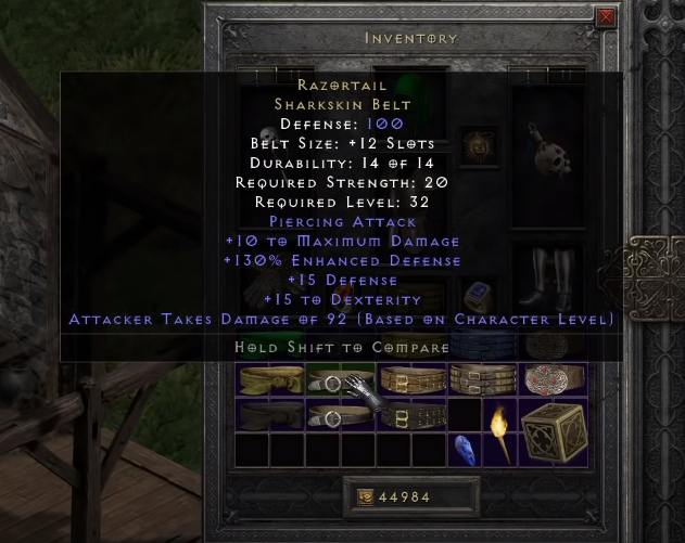 d2r best unique belt and set belt