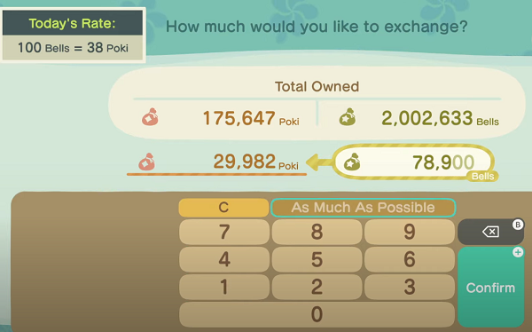 How to Convert Poki to Bells in Animal Crossing: New Horizons