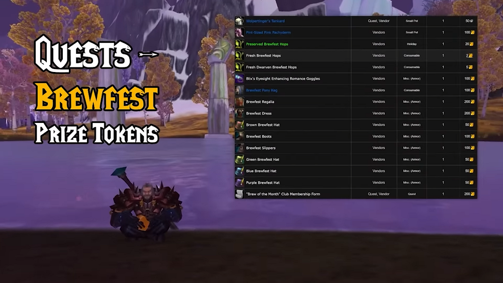 WotLK Classic Brewfest Guide: Rewards (Gears, Weapons, Mounts