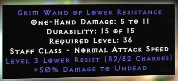 D2R 2.6 Best Season 3 Starter Items - Lower Resist Wand