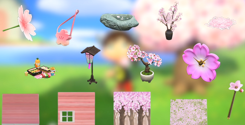 ACNH Cherry Blossom Items 2023