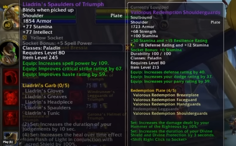 WoTLK Classic Tier 9 Gear - 245 Item Level Gear