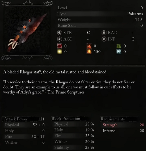Lords of the Fallen Best Highest Damage Weapons - Rhogar's Reach