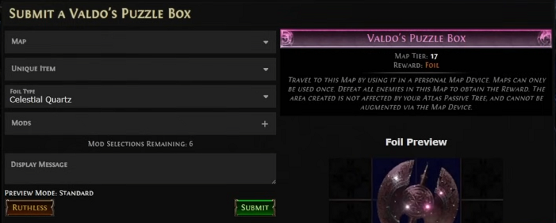 POE 3.23 Valdo's Puzzle Box Map Submission