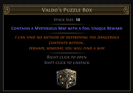 POE 3.23 Valdo's Puzzle Box