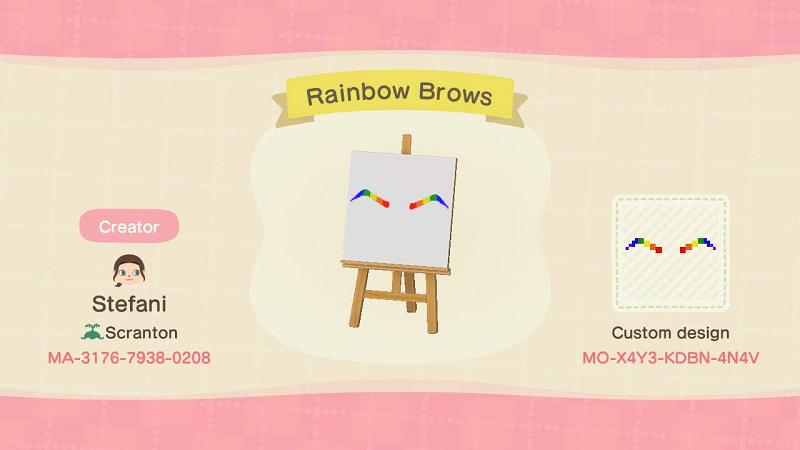 ACNH Rainbow Eyebrows