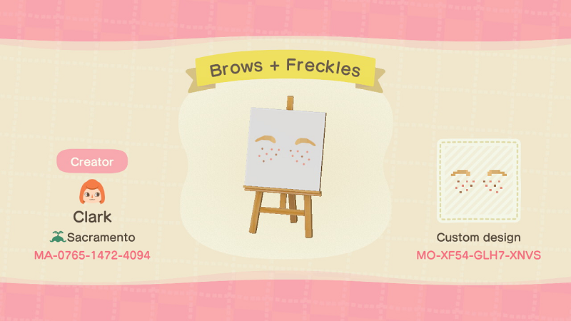 ACNH Eyebrows and Freckles