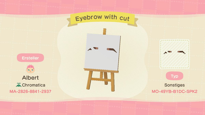 ACNH Eyebrows With Cut