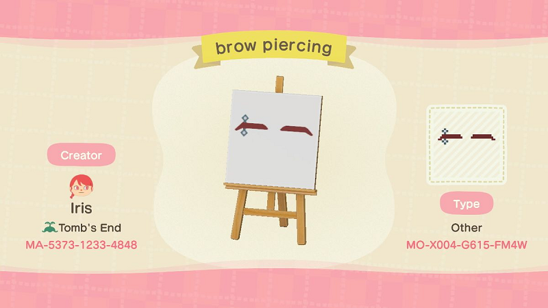ACNH Eyebrow with Piercing