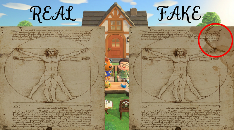 ACNH Academic Painting Real vs Fake