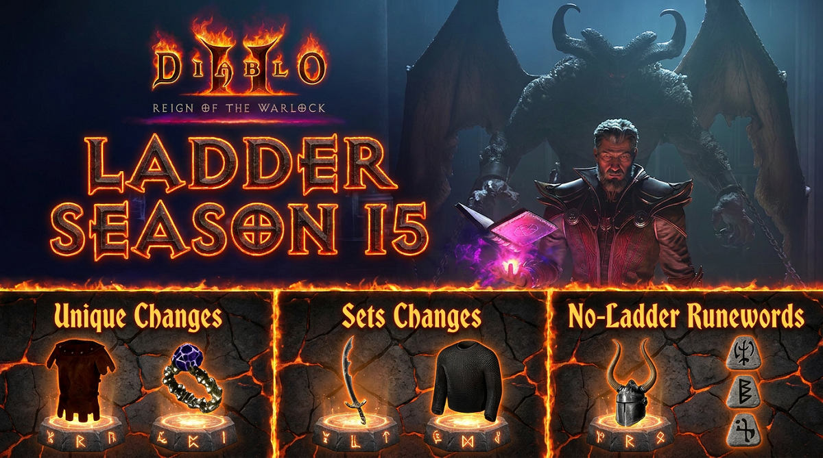 D2R Season 15 Rework Unique Items & New Non-Ladder Runewords (3.3)